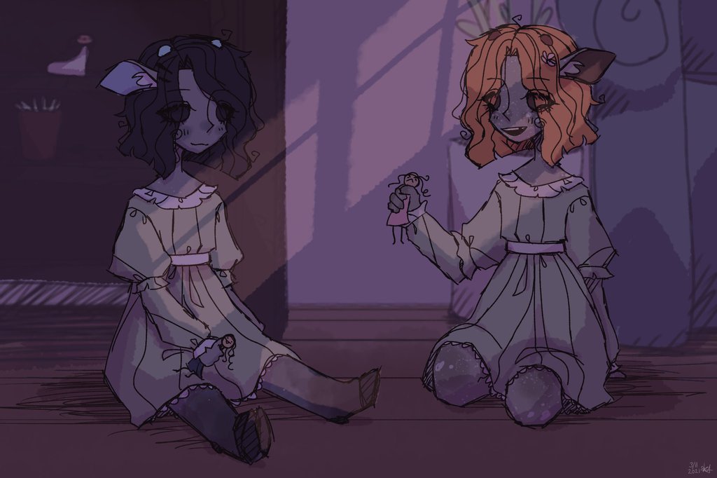 Toast and Raine As Children